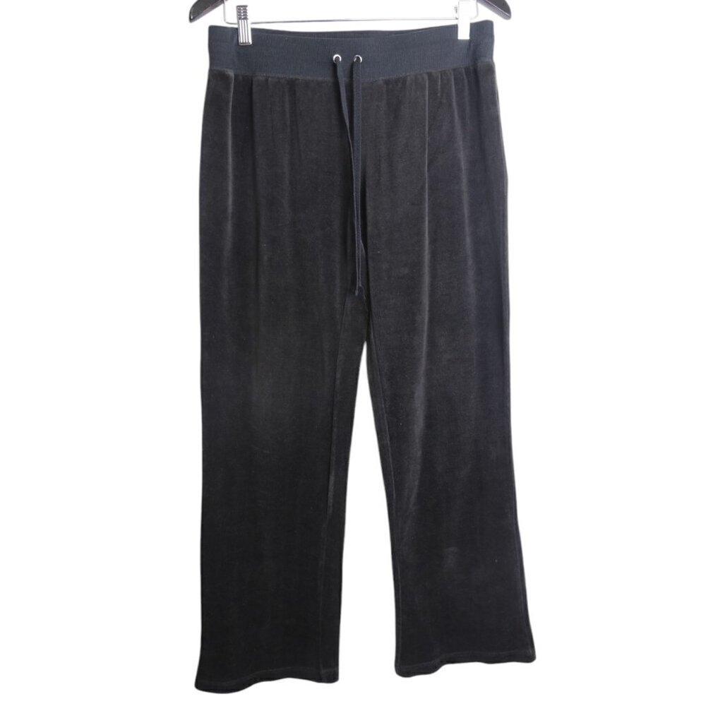 Vintage Bobbie Brooks Velour Loungewear Black Pants Size Large